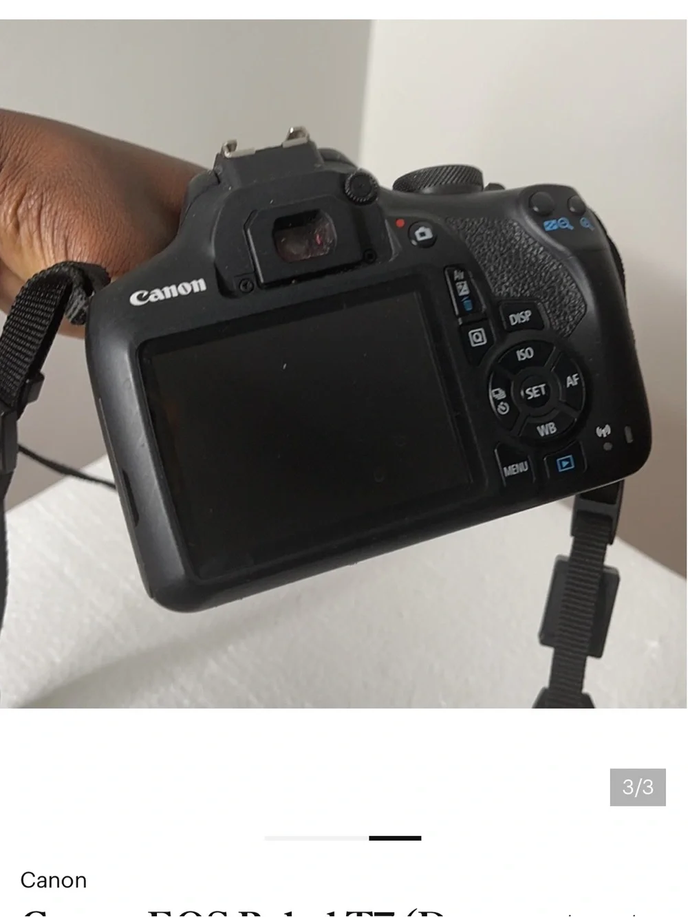 Canon DSLR Camera in Black with 18-55mm Kit Lens (Does NOT CUT ON)